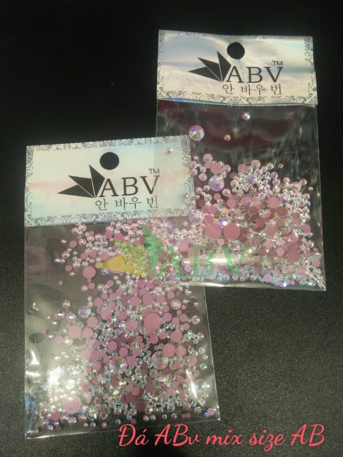 Đá ABV Mix size ( 7 màu ) đích hồng