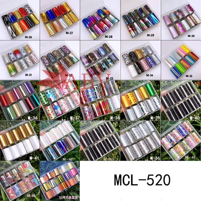 Set phôi in móng 10 ô lớn