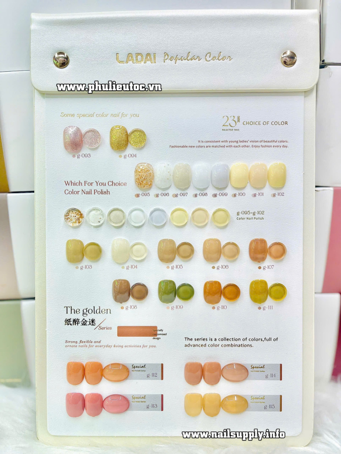 Bộ Sơn Gel Ladai The Gloden (23 chai)