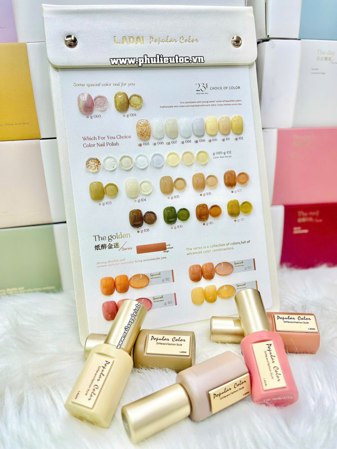 Bộ Sơn Gel Ladai The Gloden (23 chai)