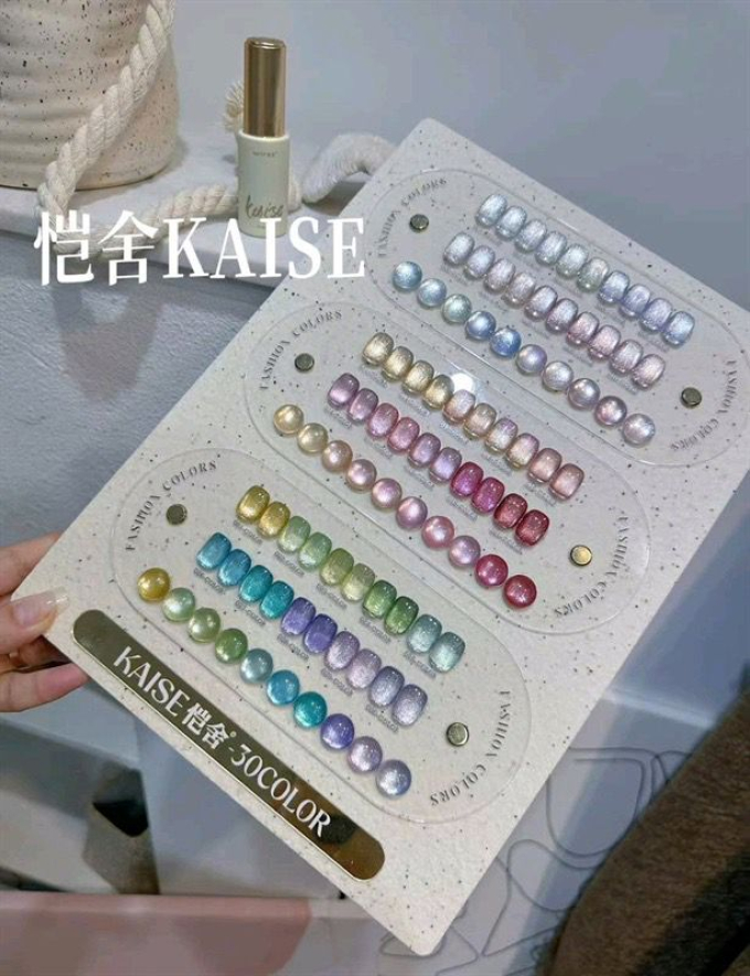 Bộ Sơn Gel Mắt Mèo Siêu Sáng Kaise - 30 Chai