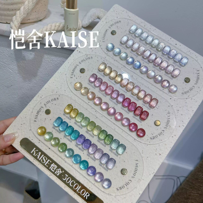 Bộ Sơn Gel Mắt Mèo Siêu Sáng Kaise - 30 Chai
