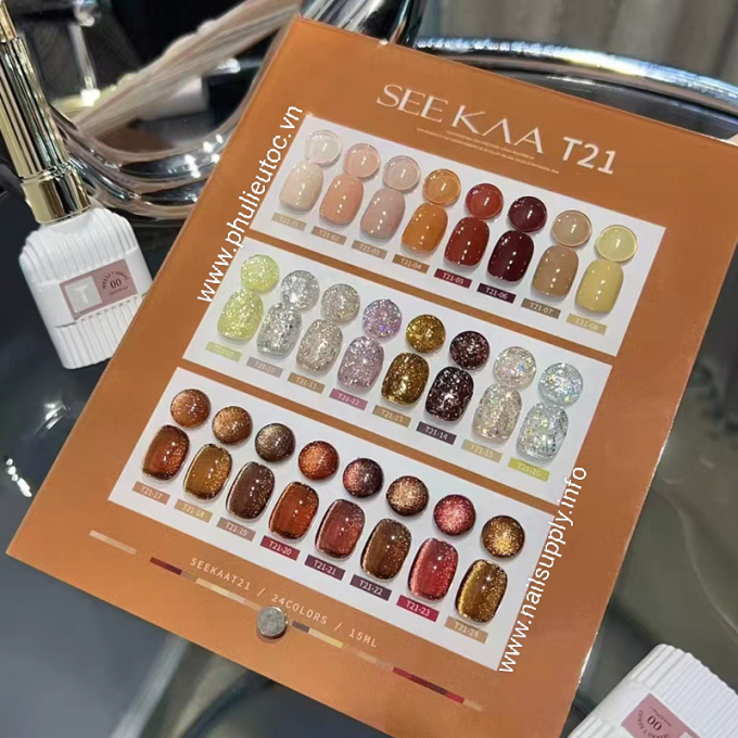 Bộ Sơn Gel Seekaa T21 (24 chai)