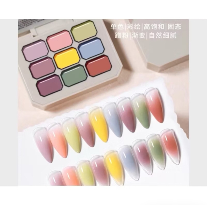 Set Gel Đặc Làm Ombre, Vẽ Móng Vinimay 9 Màu