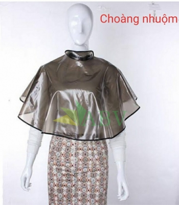 Da choàng nhựa trong tím đen
