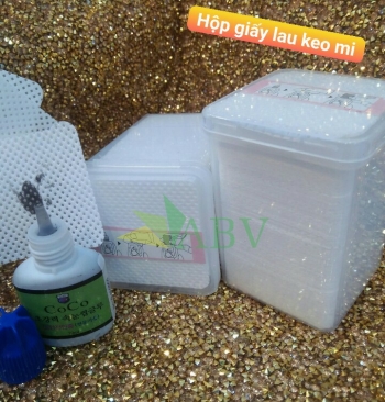 Hộp giấy lau keo mi