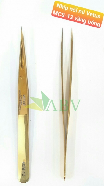 Nhíp nối mi Vetus MCS-12 vàng bóng