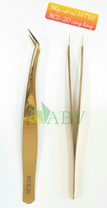 Nhíp nối mi Vetus MCS-20 vàng bóng