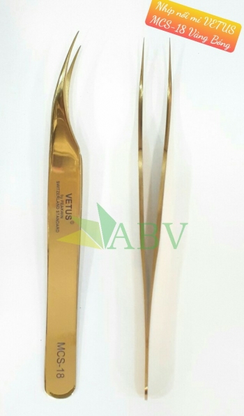 Nhíp nối mi Vetus MCS-18 vàng bóng