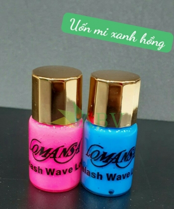 Uốn mi xanh hồng