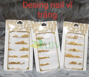 Desing nail vĩ trắng 6 ô