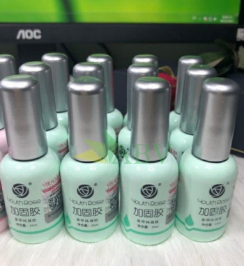 Gel cứng móng hoa hồng chai xanh