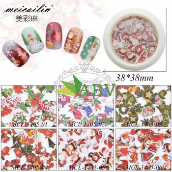 Bông dán móng 6 ô