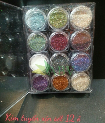 Sét kim tuyến xịn 12 ô