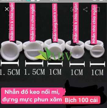 Nhẫn đựng xăm, keo mi (100c)