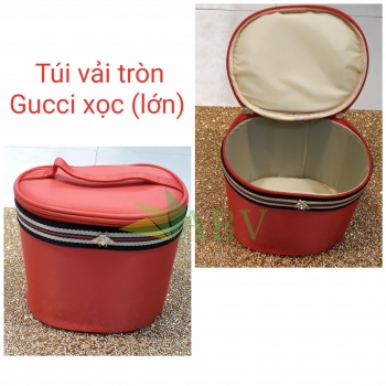 Túi vải tròn GUCCI xọc (lớn)