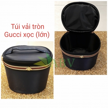 Túi vải tròn GUCCI xọc (lớn)