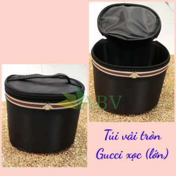Túi vải tròn GUCCI xọc (lớn)