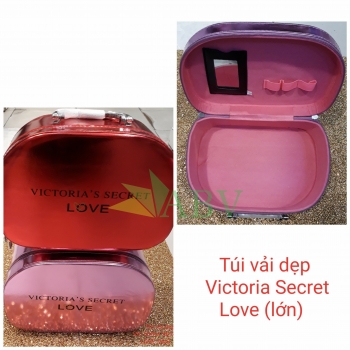 Túi vải dẹp VICTORIA SECRET LOVE ( lớn)