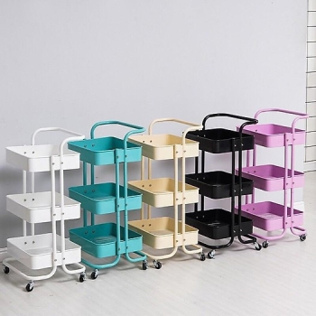 Xe Đẩy Nail 3 Tầng (Lưới Sắt)